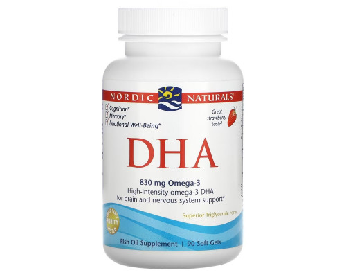 Nordic Naturals DHA клубника 500 мг 90 капсул Nordic Naturals DHA клубника 500 мг 90 капсул