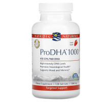 Nordic Naturals, "ПроДГК 1000", пищевая добавка с ДГК (DHA), 1000 мг, 120 мягких желатиновых капсул с жидкостью