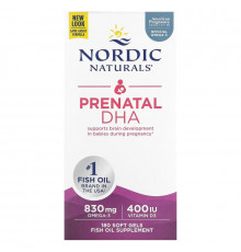 Nordic Naturals Докозагексаеновая кислота для дородового периода 500 мг 180 мягких капсул