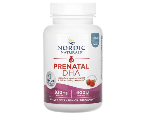 Nordic Naturals Пренатальный DHA Клубника 500 мг 90 Гелиевых Капсул Nordic Naturals Пренатальный DHA Клубника 500 мг 90 Гелиевых Капсул