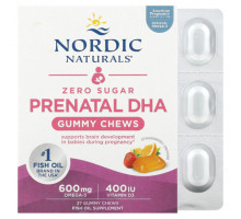 Женское здоровье Nordic Naturals, ДГК для беременных без сахара, клубника и апельсин, 27 жевательных таблеток