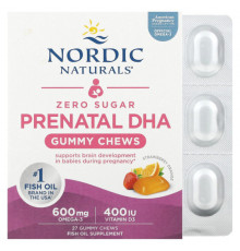 Женское здоровье Nordic Naturals, ДГК для беременных без сахара, клубника и апельсин, 27 жевательных таблеток