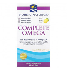 Рыбий жир и Омега 3, 6, 9 Nordic Naturals, Complete Omega, лимон, 60 мягких таблеток