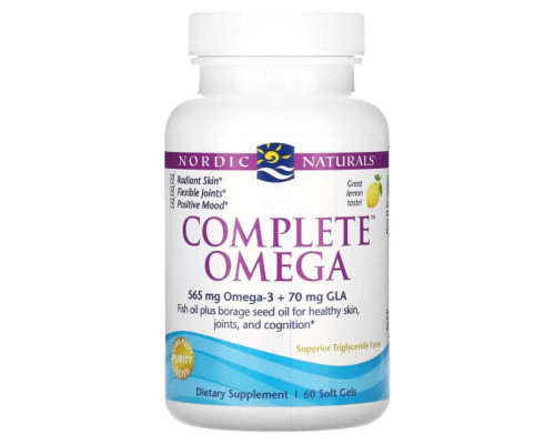 Рыбий жир и Омега 3, 6, 9 Nordic Naturals, Complete Omega, лимон, 60 мягких таблеток Рыбий жир и Омега 3, 6, 9 Nordic Naturals, Complete Omega, лимон, 60 мягких таблеток
