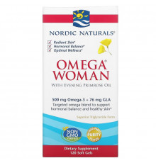 Nordic Naturals, Omega Woman, с маслом примулы, 830 мг, 120 гелевых капсул