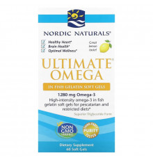 Nordic Naturals Ultimate Omega Great Lemon Taste 1000 mg 60 Count