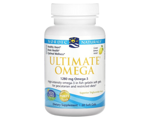 Nordic Naturals Ultimate Omega Great Lemon Taste 1000 mg 60 Count Nordic Naturals Ultimate Omega Great Lemon Taste 1000 mg 60 Count