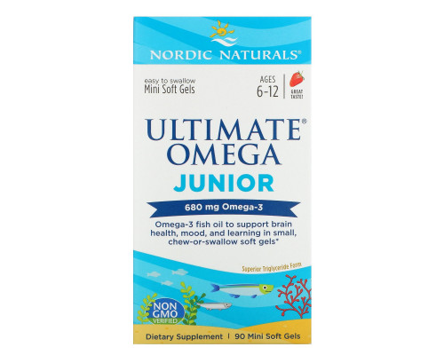 Nordic Naturals Ultimate Omega Junior 500 mg 90 Chewable Soft Gels