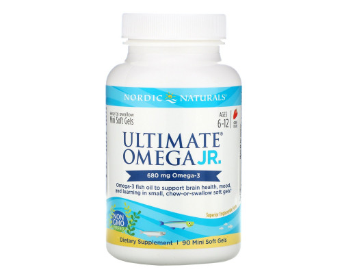 Nordic Naturals Ultimate Omega Junior 500 mg 90 Chewable Soft Gels