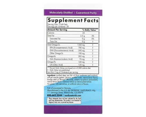 Nordic Naturals Complete Omega Xtra Lemon 1000 mg 60 Soft Gels Nordic Naturals Complete Omega Xtra Lemon 1000 mg 60 Soft Gels