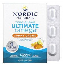 Nordic Naturals, Ultimate Omega, Tropical Fruit, 600 mg, 54 Gummy Chews