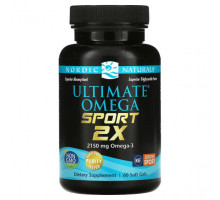 Рыбий жир и Омега 3, 6, 9 Nordic Naturals, Ultimate Omega Sport 2x, 1075 мг, 60 мягких таблеток