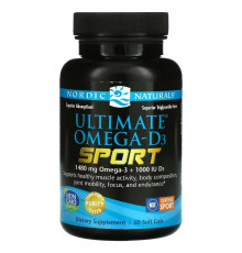 Nordic Naturals Ultimate Омега 3 спорт 1000 мг 60 мягких капсул