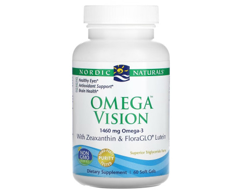 Nordic Naturals Омега-кислоты для зрения 1000 мг 60 мягких капсул Nordic Naturals Омега-кислоты для зрения 1000 мг 60 мягких капсул
