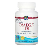 Nordic Naturals, Omega LDL mit rotem Hefereis und CoQ10, 384 mg, 60 Weichkapseln