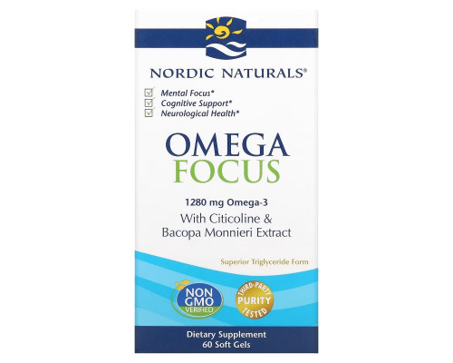 Nordic Naturals, Omega Focus, 1280 mg, 60 Soft Gels Nordic Naturals, Omega Focus, 1280 mg, 60 Soft Gels
