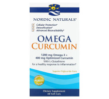Nordic Naturals, Омега Куркумин, 60 Гелиевых Капсул