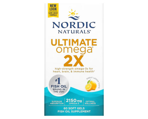 Nordic Naturals Окончательный Омега 2x Лимон 60 шт Nordic Naturals Окончательный Омега 2x Лимон 60 шт