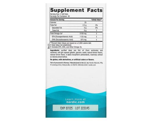 Nordic Naturals Окончательный Омега 2x Лимон 60 шт Nordic Naturals Окончательный Омега 2x Лимон 60 шт