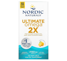 Nordic Naturals, Ultimate Omega 2X, 2150 мг, 120 капсул