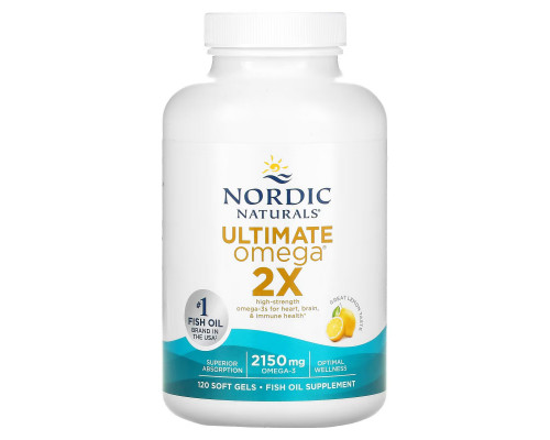 Nordic Naturals, Ultimate Omega 2X, 2150 мг, 120 капсул Nordic Naturals, Ultimate Omega 2X, 2150 мг, 120 капсул