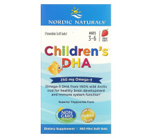 Nordic Naturals, Для детей, ДГК, клубника, 360 мягких мини-таблеток