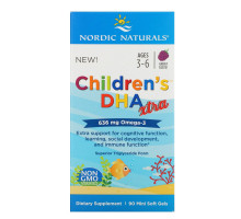 Nordic Naturals, Children's DHA Xtra, Ягодный пунш, 636 мг, 90 мягких мини-таблеток
