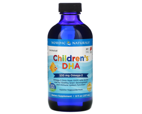Nordic Naturals, ДГК для детей, клубника, 530 мг, 8 ж. унц.(237 мл) Nordic Naturals, ДГК для детей, клубника, 530 мг, 8 ж. унц.(237 мл)