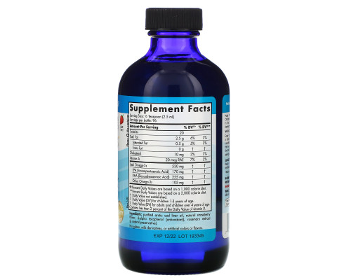 Nordic Naturals, ДГК для детей, клубника, 530 мг, 8 ж. унц.(237 мл) Nordic Naturals, ДГК для детей, клубника, 530 мг, 8 ж. унц.(237 мл)