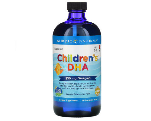 Nordic Naturals ДГК (докозагексаеновая кислота) для детей со вкусом клубники 16 жидких унций (473 мл)