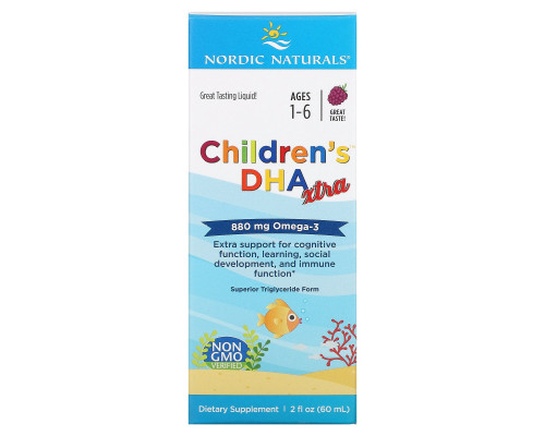 Nordic Naturals, Children's DHA Xtra, Ягодный пунш, 2 ж. унц.(60 мл) Nordic Naturals, Children's DHA Xtra, Ягодный пунш, 2 ж. унц.(60 мл)