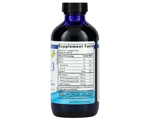 Nordic Naturals, Омега-3 с лимонным вкусом, 8 жидких унций (237 мл) Nordic Naturals, Омега-3 с лимонным вкусом, 8 жидких унций (237 мл)