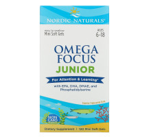 Nordic Naturals, Omega Focus Junior, 120 маленьких мягких капсул