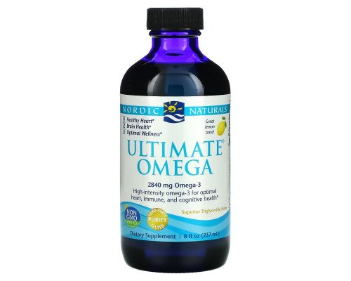 Nordic Naturals, Ultimate Omega, со вкусом лимона, 2840 мг, 8 жидких унций (237 мл) Nordic Naturals, Ultimate Omega, со вкусом лимона, 2840 мг, 8 жидких унций (237 мл)