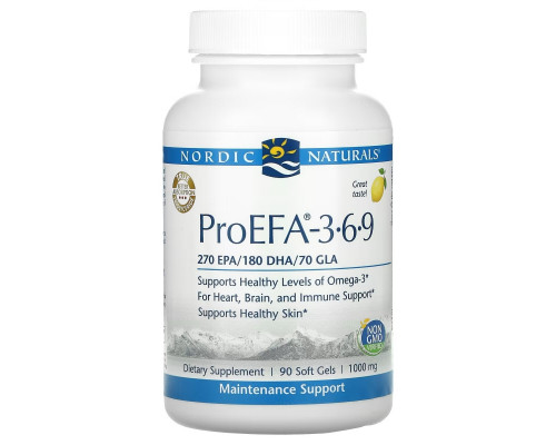 Nordic Naturals, ProEFA - 3-6-9, Lemon, 1000 mg, 90 Soft Gels Nordic Naturals, ProEFA - 3-6-9, Lemon, 1000 mg, 90 Soft Gels