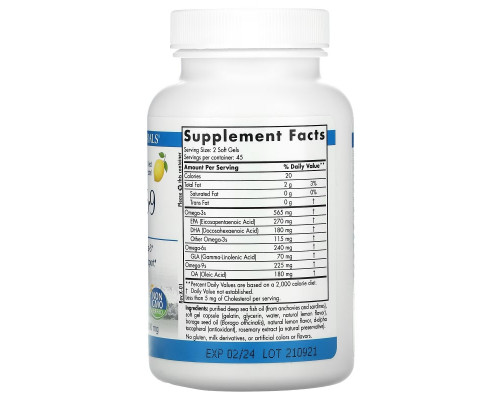 Nordic Naturals, ProEFA - 3-6-9, Lemon, 1000 mg, 90 Soft Gels Nordic Naturals, ProEFA - 3-6-9, Lemon, 1000 mg, 90 Soft Gels