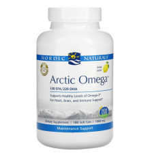Nordic Naturals, Arctic Omega, Lemon Flavor, 1000 mg, 180 Soft Gels