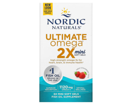 Nordic Naturals Ultimate Omega Minis Strawberry 500 mg 90 Soft Gels Nordic Naturals Ultimate Omega Minis Strawberry 500 mg 90 Soft Gels