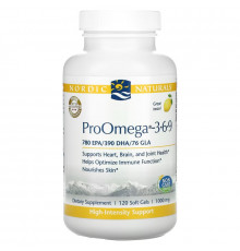 Nordic Naturals, ProOmega-3-6-9, Lemon Flavor, 1000 mg, 120 Soft Gels
