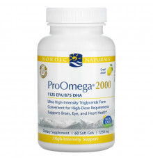 Nordic Naturals, ProOmega 2000, Lemon, 1,250 mg, 60 Soft Gels