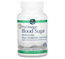 Nordic Naturals, ПроОмега Сахар В Крови, 1000 мг, 60 Капсул