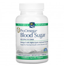 Nordic Naturals, ПроОмега Сахар В Крови, 1000 мг, 60 Капсул