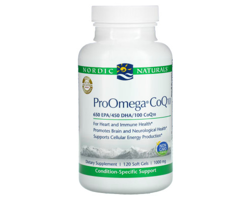 Nordic Naturals, ProOmega CoQ10, 1,000 mg, 120 Soft Gels Nordic Naturals, ProOmega CoQ10, 1,000 mg, 120 Soft Gels