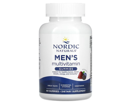 Nordic Naturals, Men's Multivitamin Gummies, Mixed Berry, 60 Gummies Nordic Naturals, Men's Multivitamin Gummies, Mixed Berry, 60 Gummies