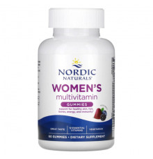 Женское здоровье Nordic Naturals, Мультивитаминные жевательные мармеладки для женщин, ягодное ассорти, 60 жевательных таблеток
