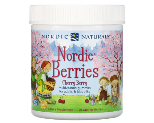 Nordic Naturals, Nordic Berries, Cherry Berry, 120 Gummy Berries