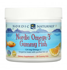Nordic Naturals Конфеты в виде рыбок от Nordic с омега-3 мандариновое угощение 30 конфет