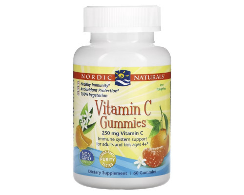 Nordic Naturals Витамин C в форме жевательных мишек со вкусом мандарина 250 мг 60 мишек Nordic Naturals Витамин C в форме жевательных мишек со вкусом мандарина 250 мг 60 мишек