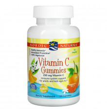 Nordic Naturals, Конфетки с Витамином C, Мандарин, 250 мг, 120 Конфеток
