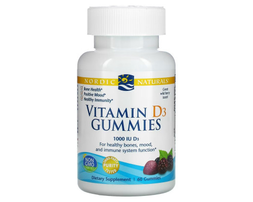 Nordic Naturals Витамин D3 в форме мишек дикая вишня 1000 МЕ 60 мишек Nordic Naturals Витамин D3 в форме мишек дикая вишня 1000 МЕ 60 мишек